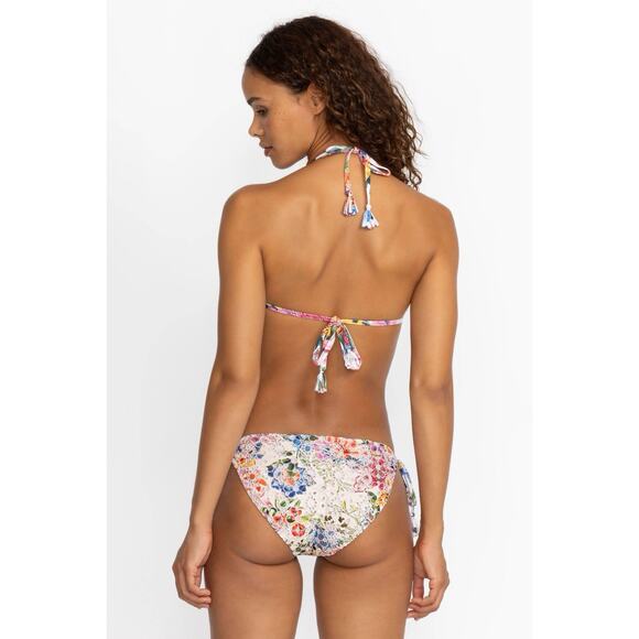Johnny Was bikini bottom white floral Neon Jungle Eyelet ties swim NWT $120 XXL - Picture 3 of 6